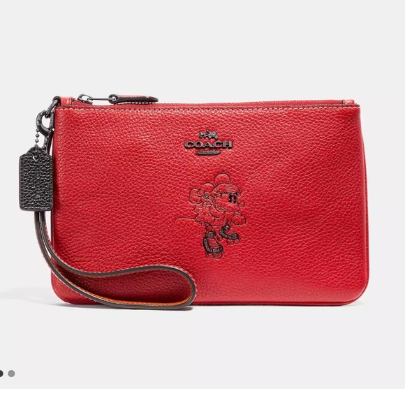 Disney x coach red zip pouch NWT - Picture 5 of 6
